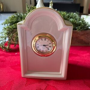 Small Lenox Gold and Cream Brunswick Mantel Clock
